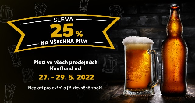Sleva 25 % na všechna piva