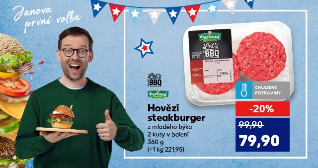 Janova první volba - K-Purland - Let's BBQ - Hovězí steakburger