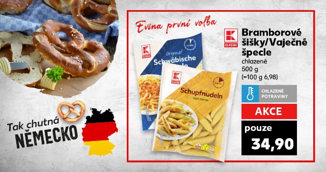 Tak chutná Německo - K-Classic - Bramborové šišky / Vaječné špecle