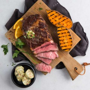 Rib eye steak s batáty