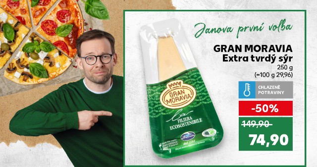 Janova první volba - Gran Moravia - Extra tvrdý sýr