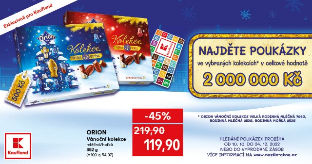 Orion - Vánoční kolekce - Najděte poukázky