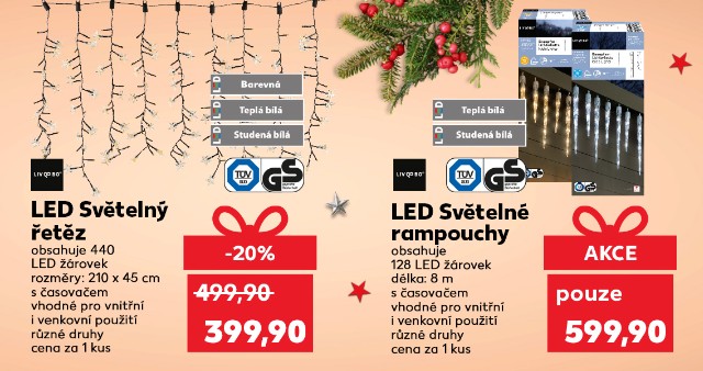 Liv&Bo - LED světelný řetěz a LED světelné rampouchy