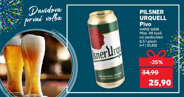 Davidova první volba - Pilsner Urquell