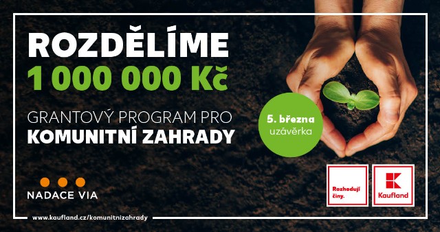 Rozdělíme 1 000 000 Kč - Grantový program pro komunitní zahrady