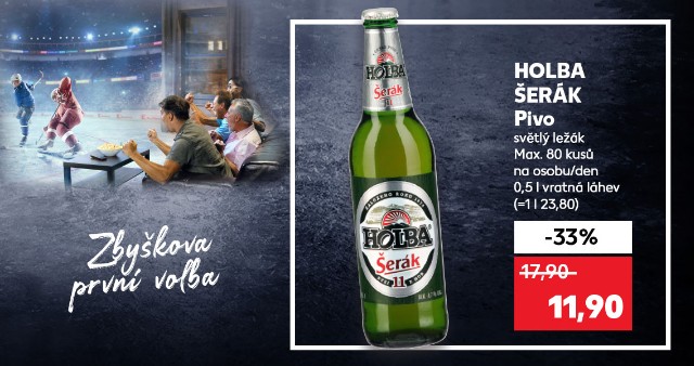Zbyškova první volba - Holba - Šerák - pivo