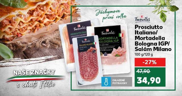 K-Favourites - Proscuitto Italiano / Mortadella Bologna IGP / Salám Milano