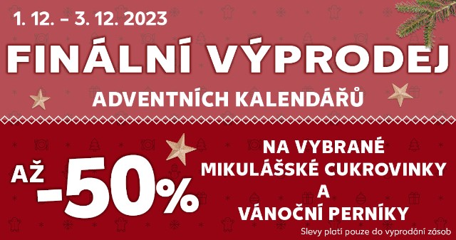 Finální výprodej adventních kalendářů