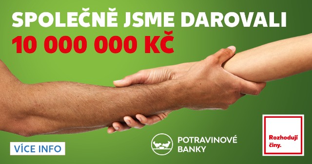 Společně jsme darovali 10 mil. Kč