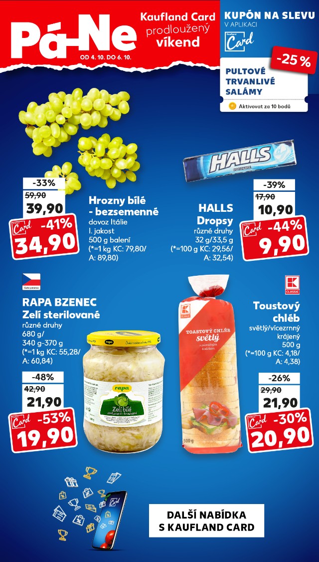 Kaufland Card prodloužený víkend