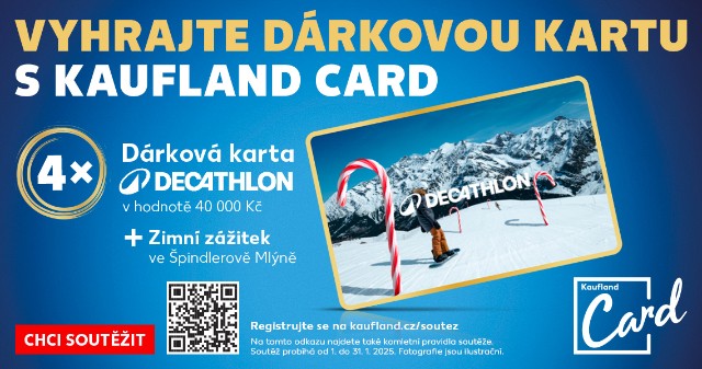 Vyhrajte dárkovou kartu Decathlon s Kaufland card