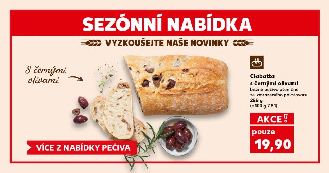 Ciabatta s černými olivami