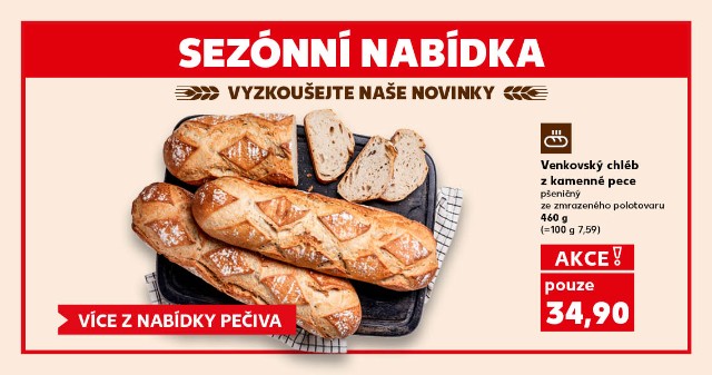 Venkovský chléb z kamenné pece