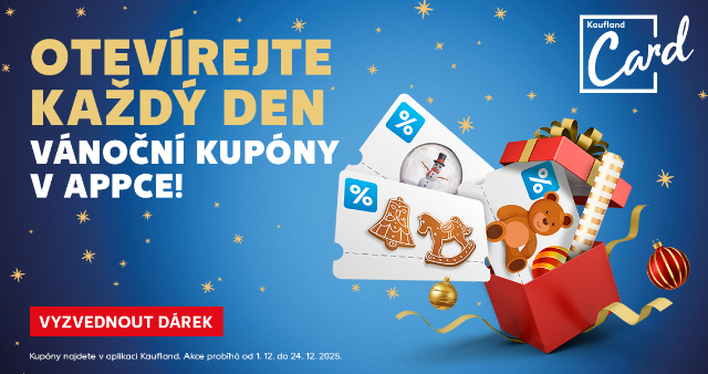 Otevírejte každý den vánoční kupóny v appce.