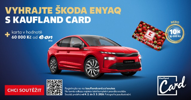 Vyhrajte Škoda Enyaq s Kaufland card