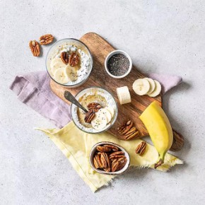 Vanilkový chia puding s banánem