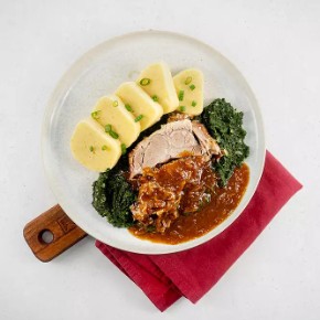 Vepřová krkovice se špenátem