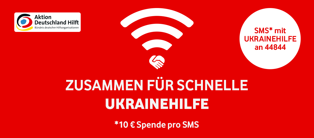 UKRAINEHILFE – jetzt per SMS spenden