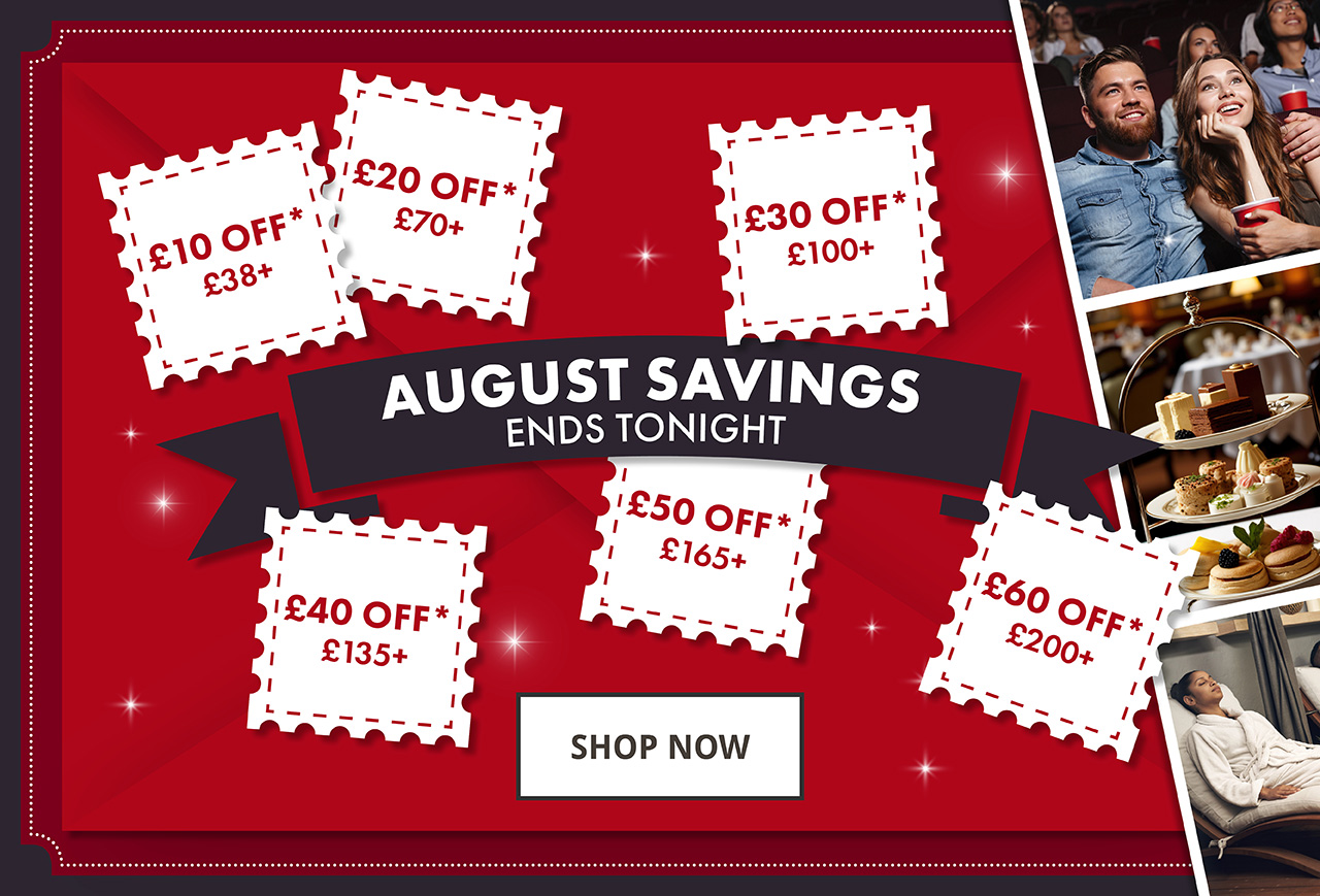 £60 off August Savings ends tonight