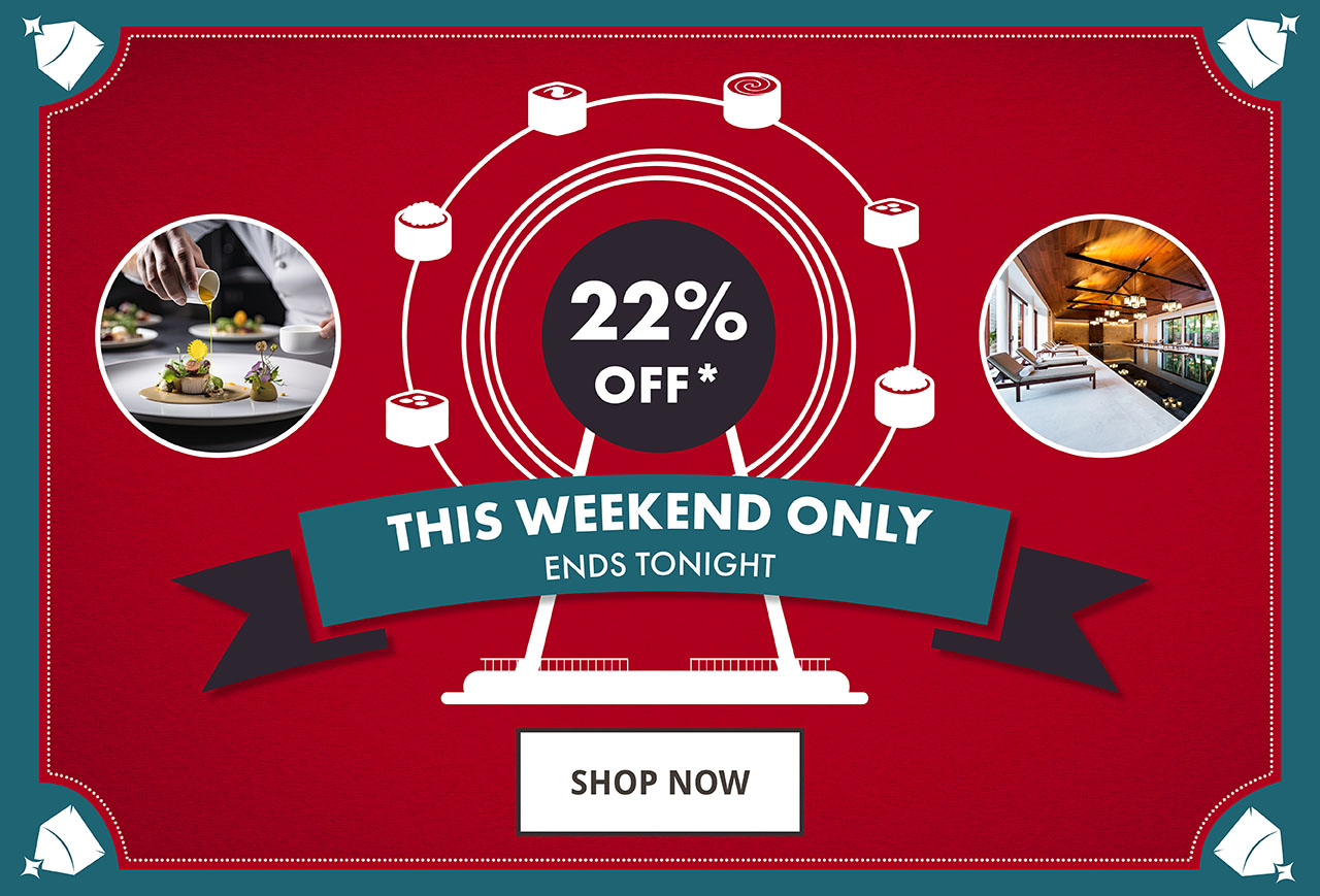22% off this weekend only ends tonight