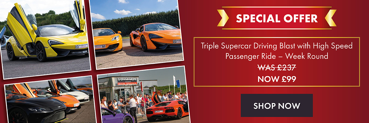 Tripe supercar driving blast