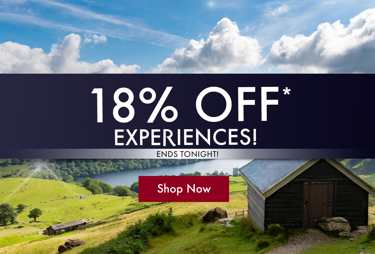 18% off experiences end tonight