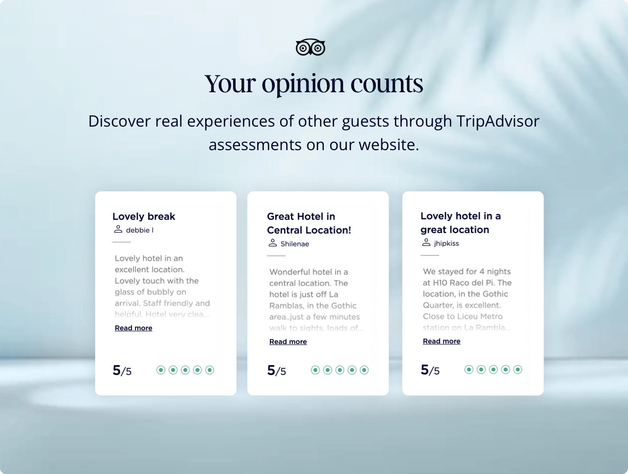 Your opinion counts