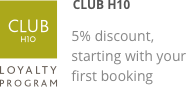 5% discount, starting with your first booking
