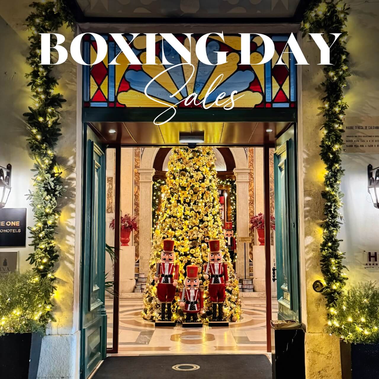 Boxing Day Sales. Up to 20% off. Complimentary bottle of cava.