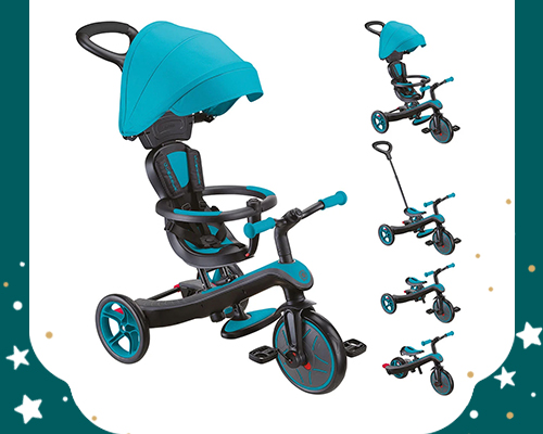 Tricycle Explorer 4 en 1 évolutif Aqua de Globber