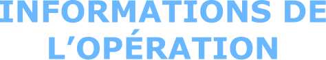 Informations de l’opération