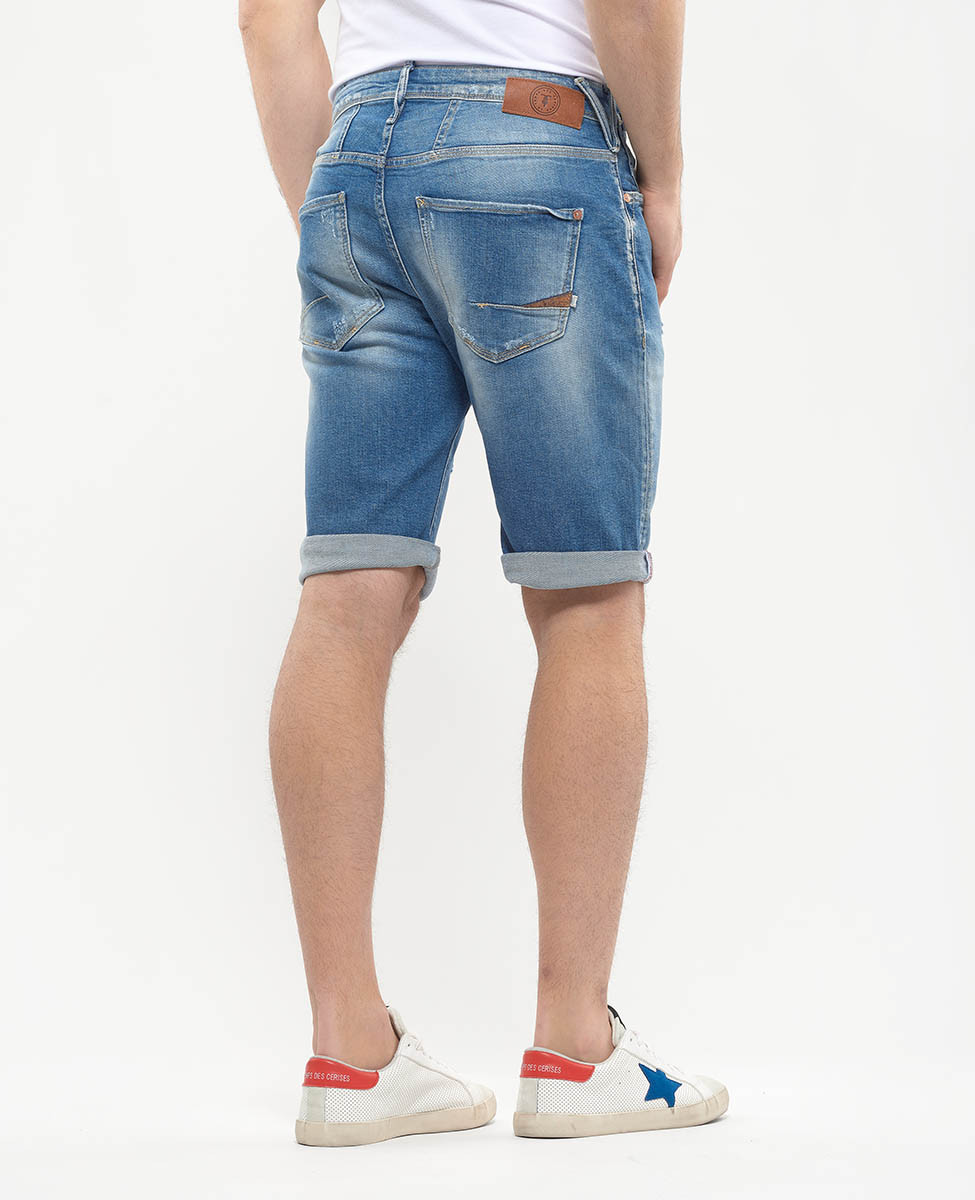 BERMUDA LAREDO BLEU DÉLAVÉ