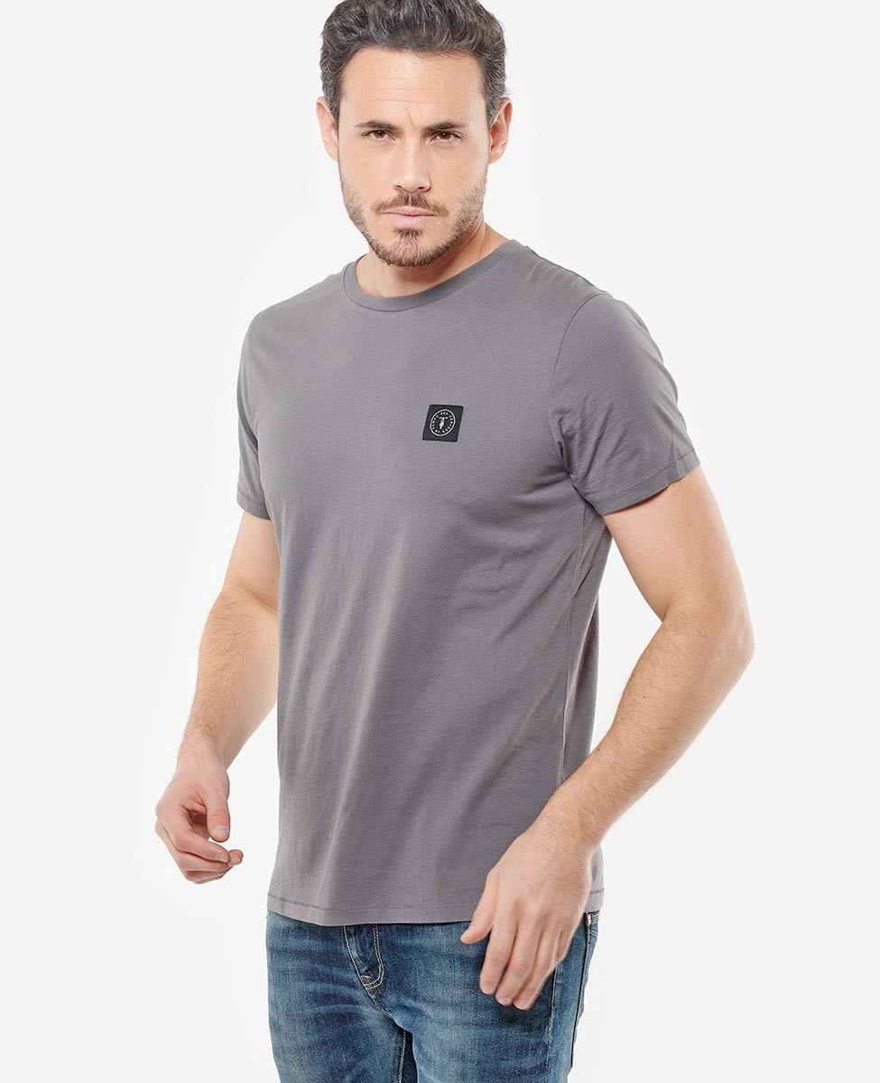 T-SHIRT BROWN GRIS FONCÉ