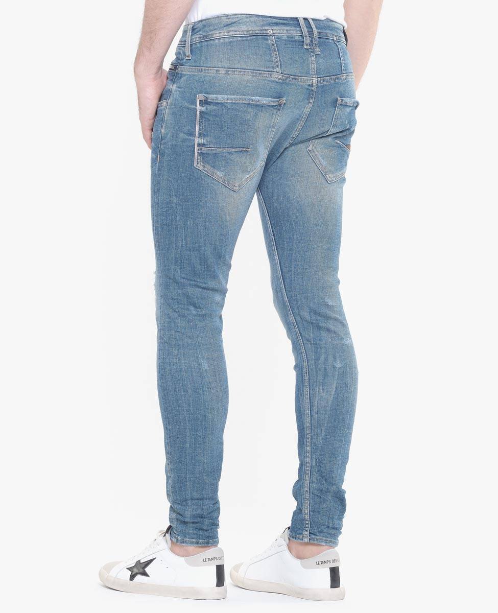 VAREL 900/15 TAPERED JEANS DESTROY BLEU N°3