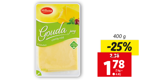 Gouda in Scheiben