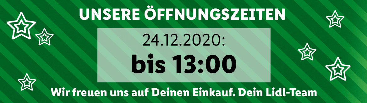 Unsere Öffnungszeiten am 24.12.