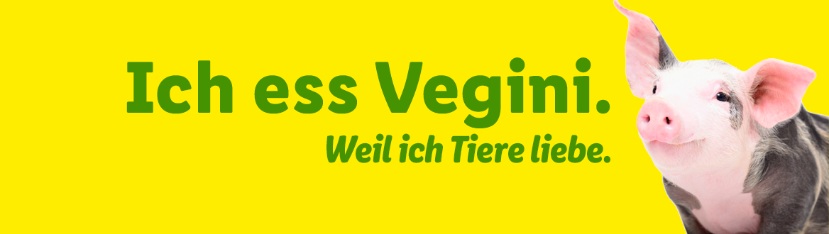 Ich ess Vegini. Weil ich Tiere liebe!