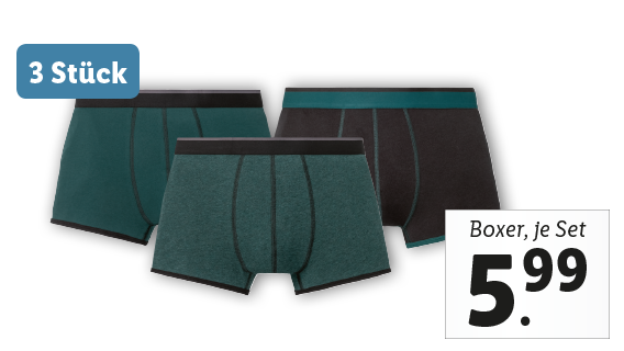 Herren Boxer, 3 Stück