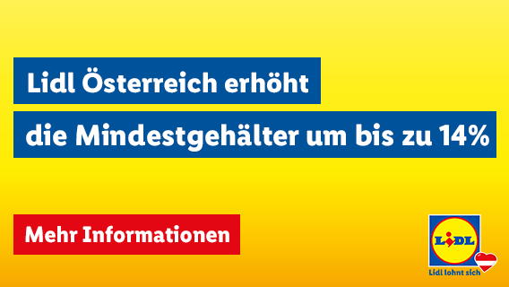 Lidl Österreich erhöht die Mindestgehälter