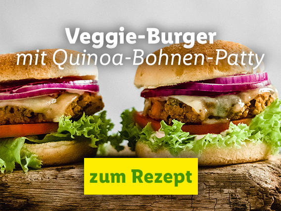Veggie-Burger mit Quinoa-Bohnen-Patty