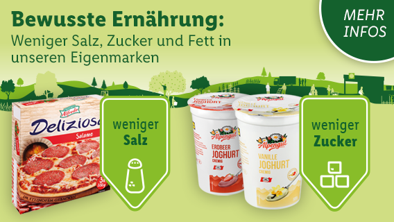 Weniger Salz, Zucker und Fett