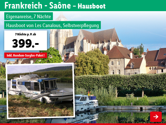 Frankreich - Saône - Hausboot