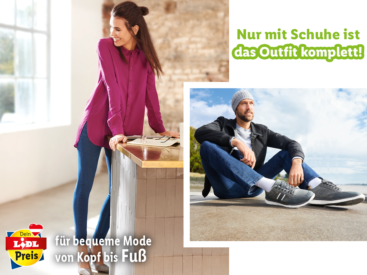 Bequeme Mode von Kopf bis Fuß