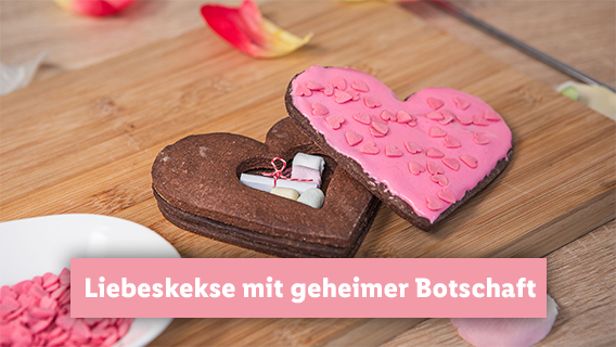 Liebeskekse mit geheimer Botschaft