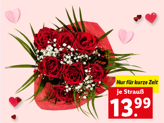 Roter Rosenstrauß Exklusiv