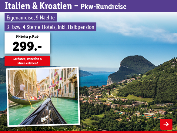 Italien und Kroatien PKW Rundreise