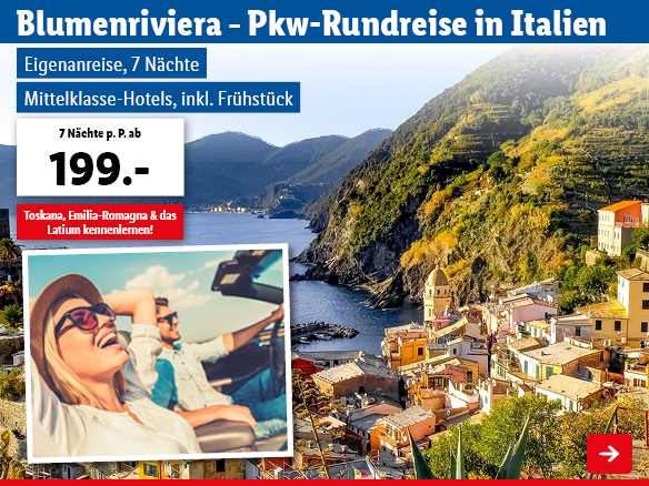 Pkw-Rundreise in Italien