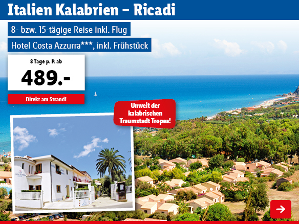 Italien - Kalabrien - Tyrrhenisches Meer & Küste - Ricadi
