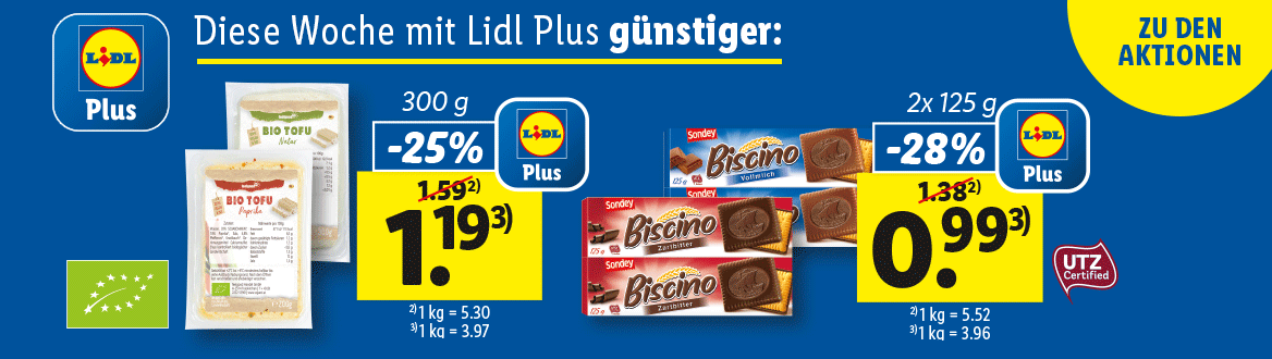Aktuelle Lidl Plus Aktionen