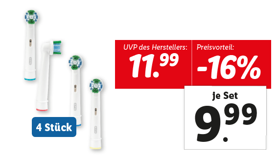 Oral-B Aufsteckbürste „Precision Clean“, 4 Stück